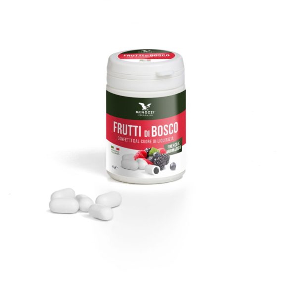 FRUTTI di BOSCO, confetti con anima di liquirizia frutti di bosco (45 g)