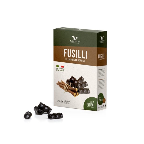 FUSILLI di liquirizia morbida ed elastica in astuccio (120 g)