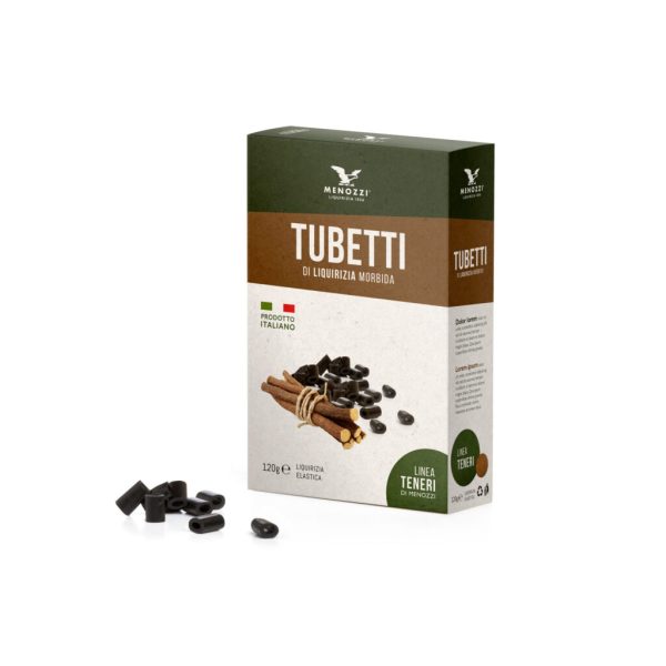 TUBETTI di liquirizia morbida ed elastica in astuccio (120 g)