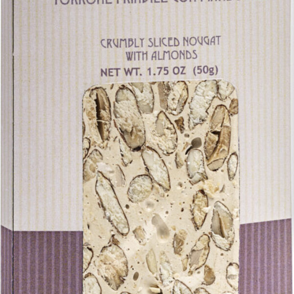 Singola torronfetta con mandorle in astuccio da 50 g, cartone da 20 confezioni