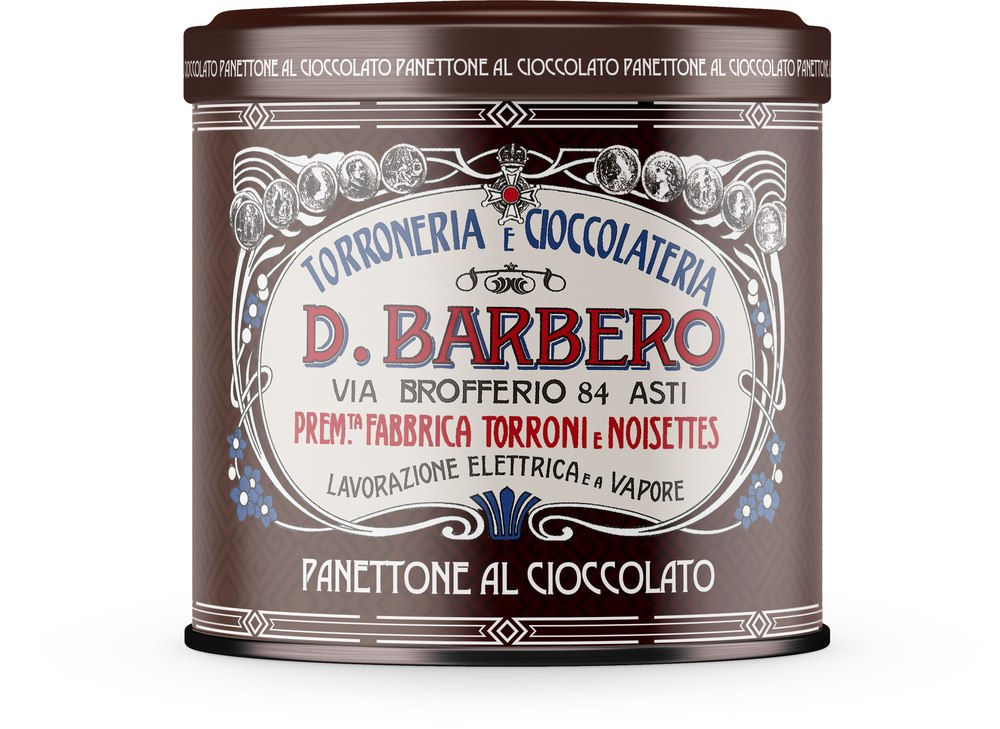 Panettone al cioccolato in scatola di latta (750 g)