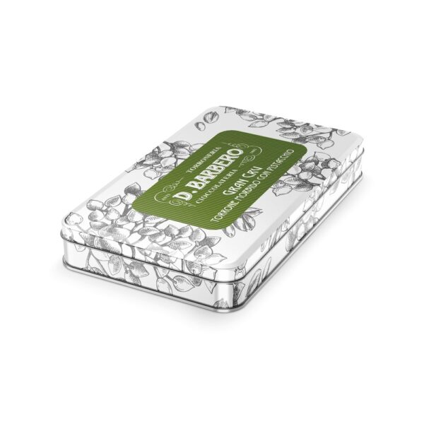 "GRAN CRU" - Tavoletta di torrone pistacchio in scatola di metallo (100 g), cartone da 20 confezioni