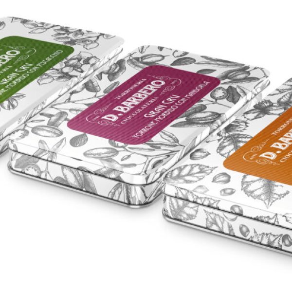 "GRAN CRU" - Tavoletta di torrone in scatola di metallo, cartone misto da 27 confezioni (9 per tipo di 100 g)