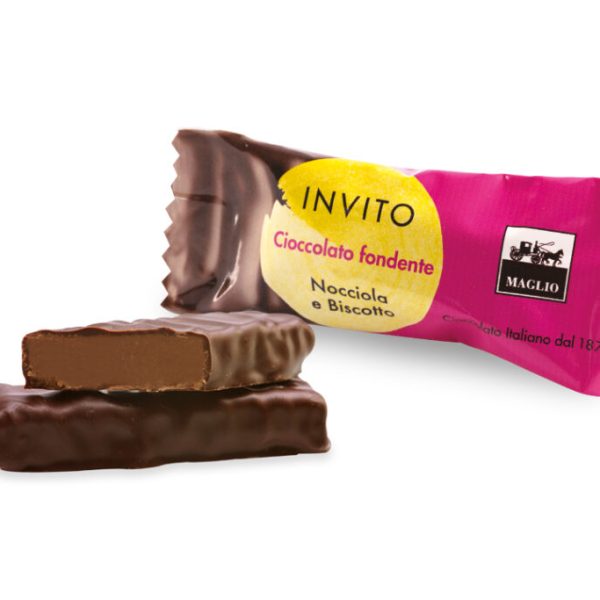 Invito fondente nocciola e biscotto (96 x 20 g)