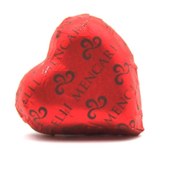 Cuore Gianduia al latte, incarto Stagnola rossa (1 kg)