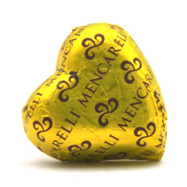 Cuore Gianduia al latte, incarto Stagnola gialla (1 kg)