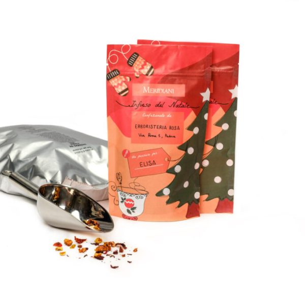 Infuso del Natale, Miscela di frutta del Natale + 50 sacchetti in carta riciclabile con zip, doypack (5x 1kg)