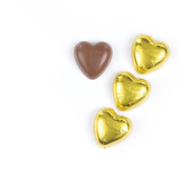 CUORI GIALLI sfuso, Cuori di finissimo cioccolato al latte extra (3 kg)