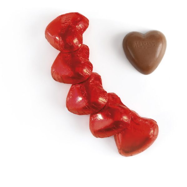 Cuori rossi sfuso, Cuori di finissimo cioccolato al latte extra (3 kg)