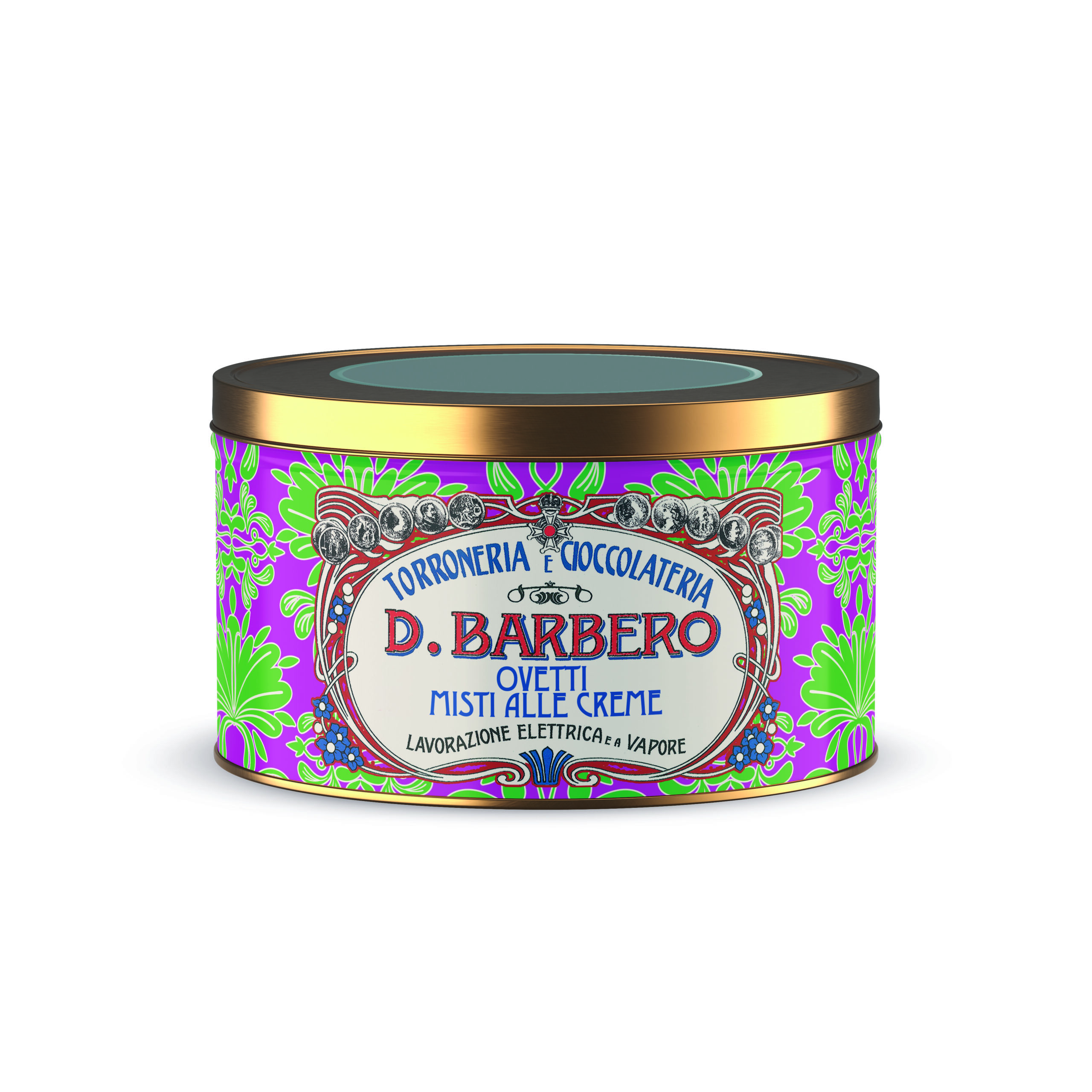 Ovetti misti alle creme (caffè, amaretto e torroncino) in scatola di metallo (20x 150 g)