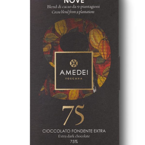 Nove, cioccolato fondente extra 75% (50 g)