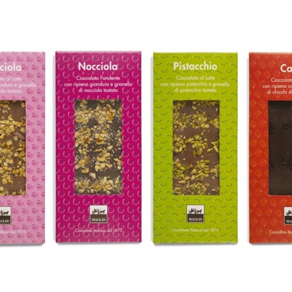 Cartone assortito con tavolette ripieni con granella (40x 95 g)