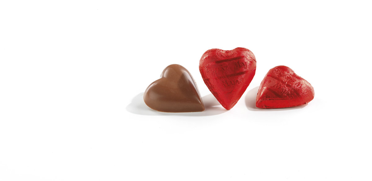 CUORICINI MILK, Cuoricini con cioccolato al latte (3 kg)