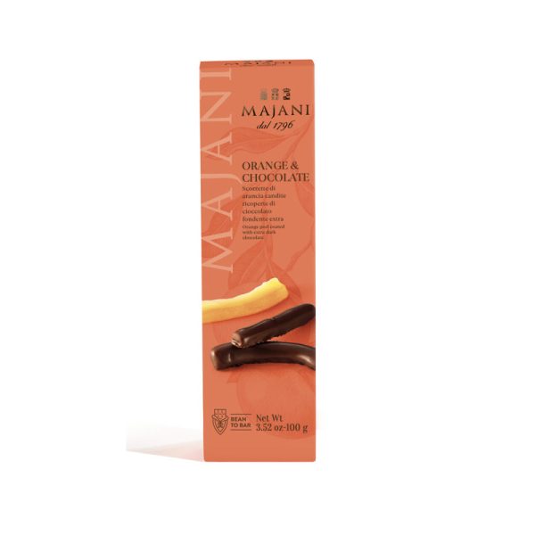 Orange e chocolate, Scorzette di arancia candite ricoperte di cioccolato extra fondente (100 g)