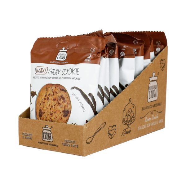 Maxi Giuly Cookie, biscotto alla vaniglia naturale con pezzi di cioccolato fondente  (60 g)