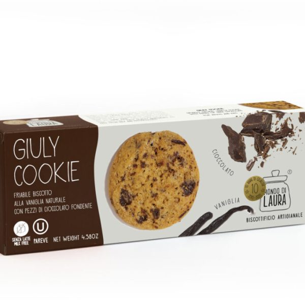Giuly Cookie, biscotto alla vaniglia naturale con pezzi di cioccolato fondente  (130 g)