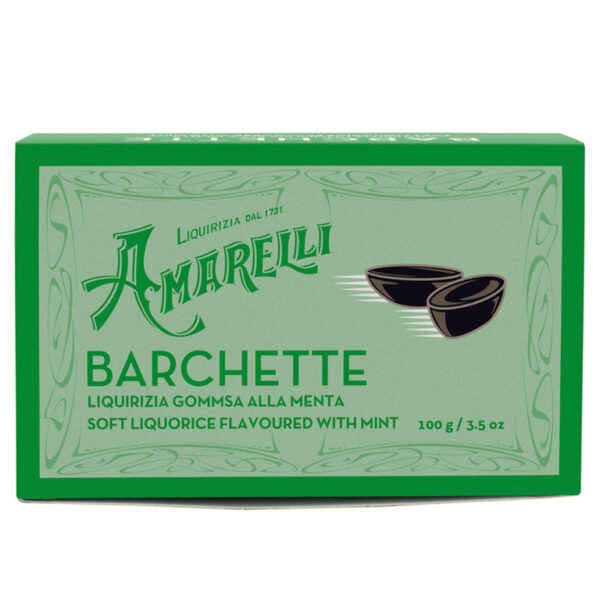 BARCHETTA ALLE MENTA, Liquirizia con gomma arabica alla menta (100 g)
