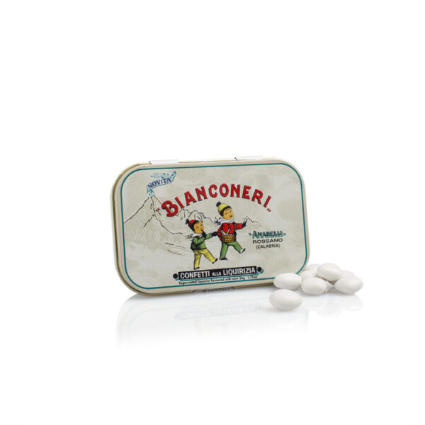 BIANCONERI, Liquirizia alla menta ricoperta di zucchero (50 g)