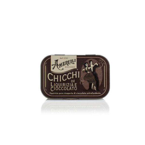 CHICCI, Liquirizia pura ricoperta di cioccolato extrafondente (40 g)