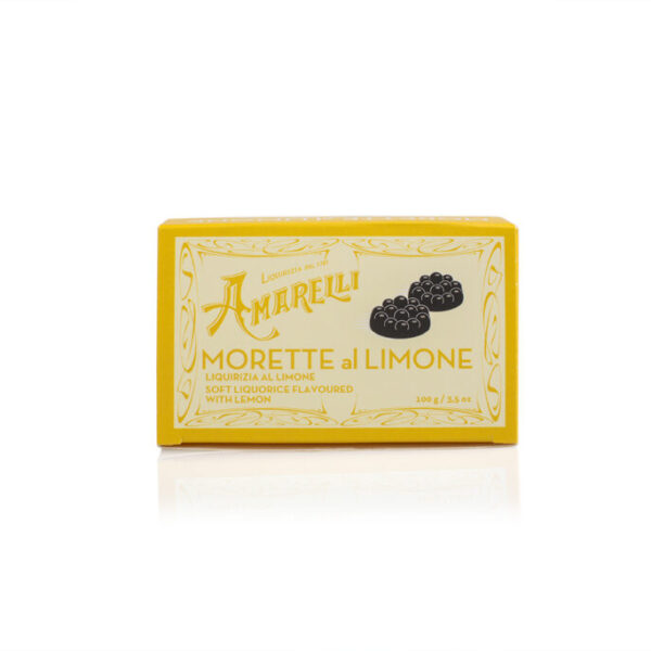 MORETTA AL LIMONE, Liquirizia con gomma arabica al limone (100 g)