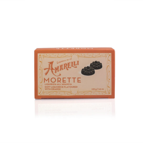MORETTA ALL'ARANCIA, Liquirizia con gomma arabica all'arancia (100 g)