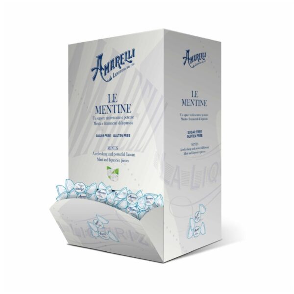 LE MENTINE, Menta e frammenti di liquirizia, incartate singolarmente (600 g)