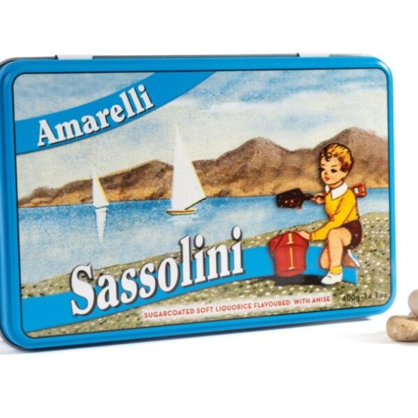 SASSOLINI, Liquirizia alla menta ricoperta di zucchero (400 g)