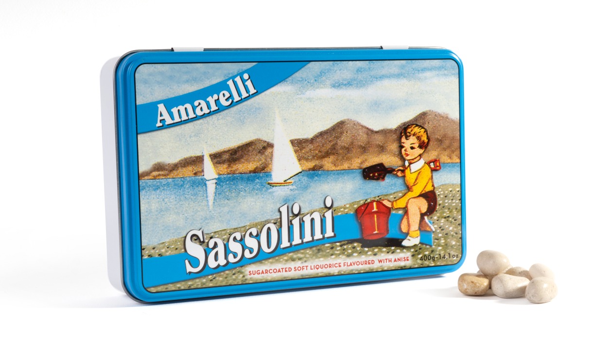 SASSOLINI, Liquirizia alla menta ricoperta di zucchero (400 g)