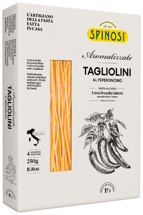 Pasta all'uovo - Le Aromatizzate, Tagliolini al Peperoncino (250 g)