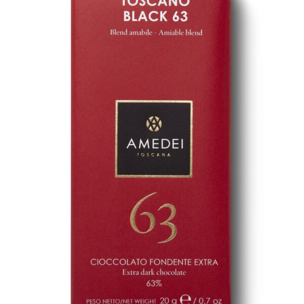 Toscano Black 63, cioccolato fondente extra 63% (20 g)