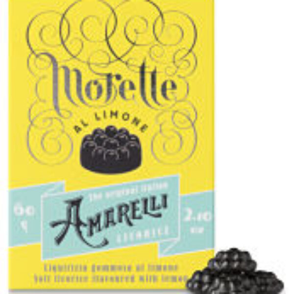 MORETTI AL LIMONE, Gummy Liquorice flavoured with Lemon (60 g)