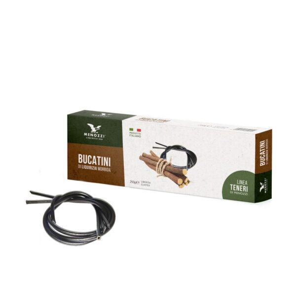 BUCATINI di liquirizia morbida ed elastica in astuccio (250 g)