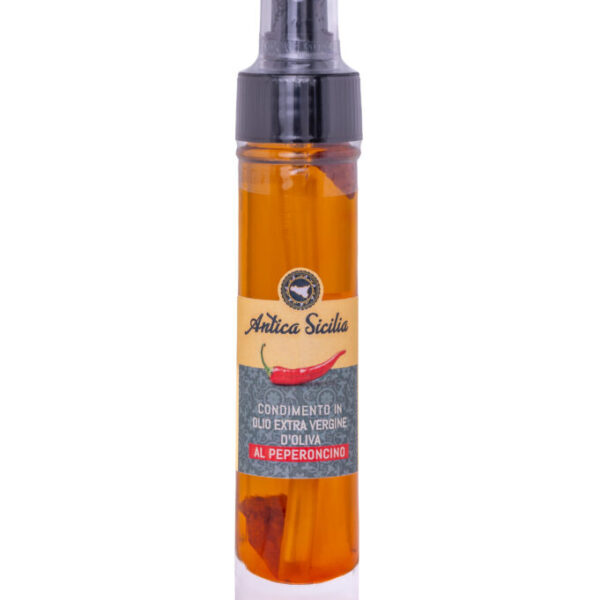 Condimento in olio e.v.o. al Peperoncino in bottiglia spray (5 cl)