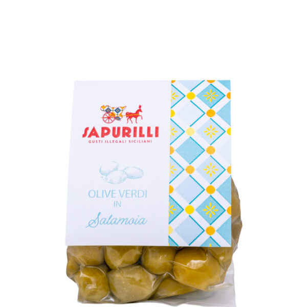 SAPURILLI - Olive verdi in salamoia per aperitivi (300 g)